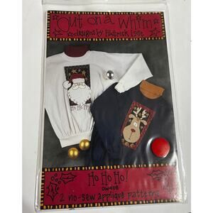NEW Deadstock Patrick Lose Machine Stitched Appliques Pattern-Ho Ho Ho